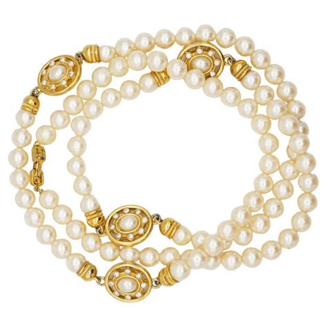 givenchy long faux pearl necklace|antique givenchy pearl necklace.